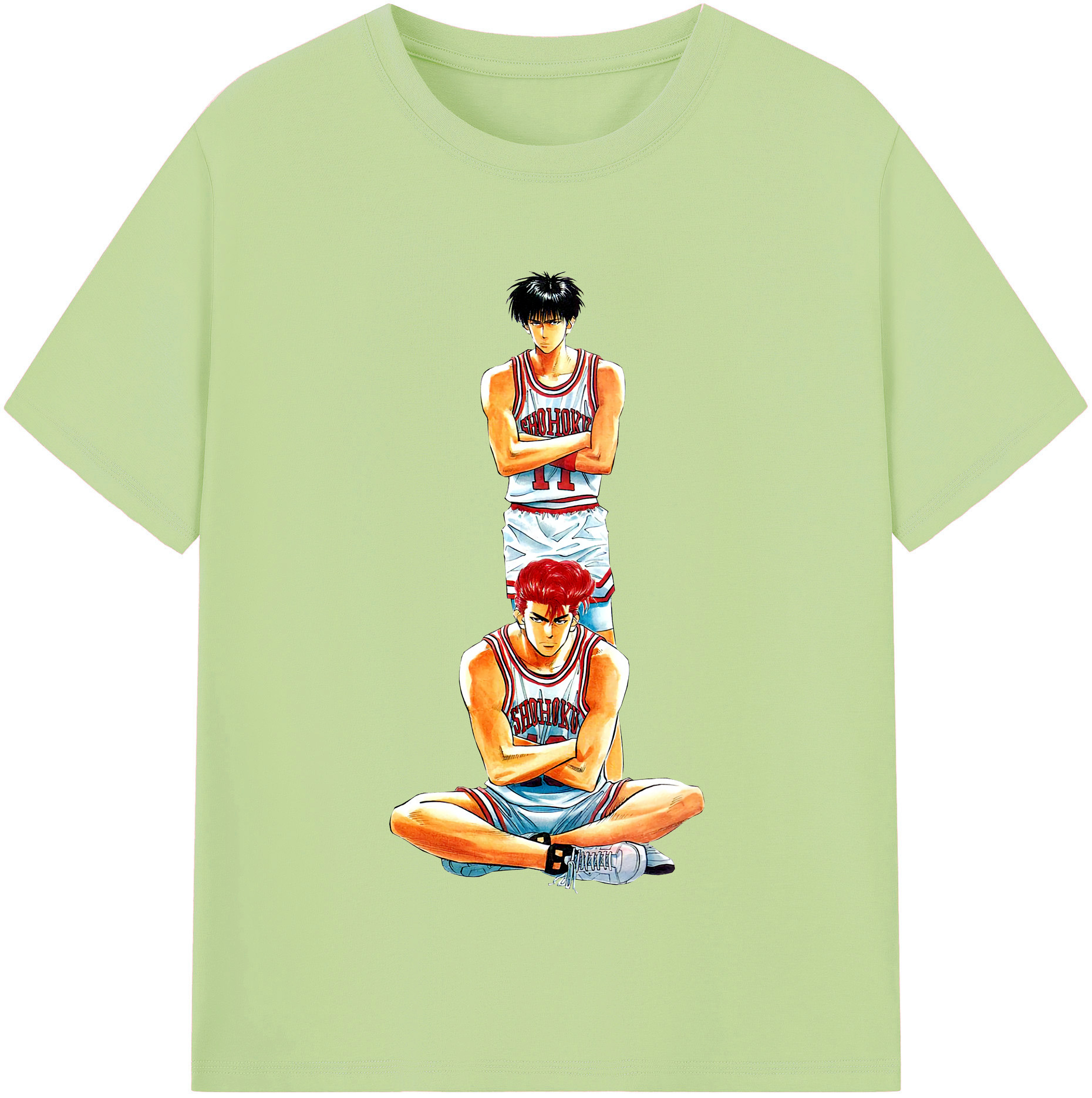 SLAM DUNK／スラムダンク 綿100％半袖Tシャツ（フロントプリント）